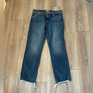 MOTHER Straight Leg Jeans - Dark Blue